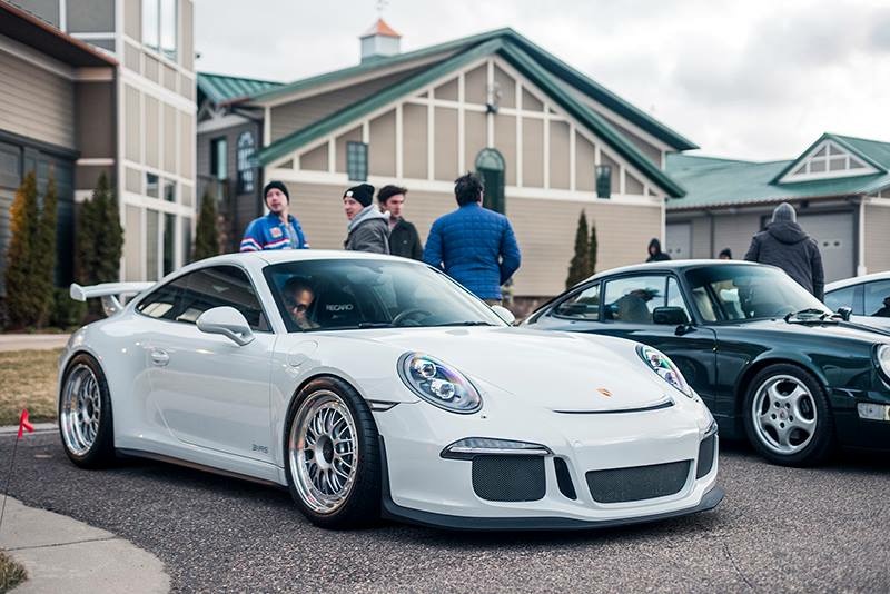 2015 Porsche 911 991 GT3 Carrera White Metallic BBS E88 311RS Michelin Pilot Sport Cup 2 BBi Autosport Recaro seats MN C&C Cars and Coffee Minnesota