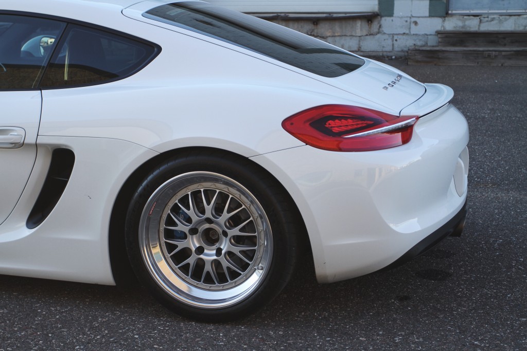 2015 Porsche 981 Cayman S BBS E88 Michelin Pilot Sport Cup 2 311RS Akrapovic JRZ RS2 Suspension Girodisc rotors white